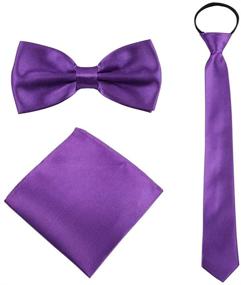 img 4 attached to 👔 GUCHOL Boys Pocket Square Necktie: The Perfect Accessory for Boys' Bow Ties