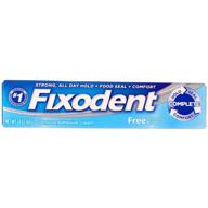 💪 крем для клеения зубных протезов fixodent free объемом 2,40 унций (упаковка из 2 штук): надежное сцепление протезов без остатков клея. логотип