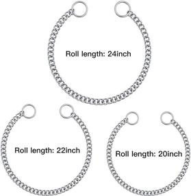 img 3 attached to 🐶 Dog Training Choke Collar - 3 Pack of Heavy Chains