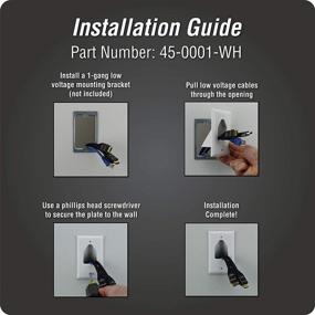 img 1 attached to DataComm Electronics 45-0001-LA 1-Gang Recessed Low Voltage Cable Plate - Lite Almond