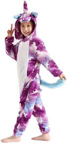 img 4 attached to 🦄 Unicorn Onesie Pajamas Costume for Halloween