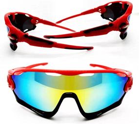 img 3 attached to Polarized Sports Sunglasses Cycling Sun Glasses for Men and Women – Ideal for Running, Baseball, Fishing, and Golf