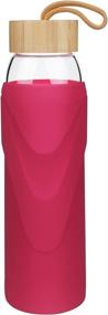 img 4 attached to BPA-Free Glass Water Bottle with Silicone Sleeve and Bamboo Lid - Dishwasher Safe: The Ultimate Choice for Hydration