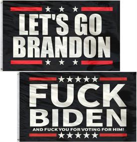 img 3 attached to Vibrant Let's Go Brandon and F*** Biden Flags - FJB Flag, 3x5FT 2 Pack - Ideal for Eye-Catching Outdoor and Indoor Decor