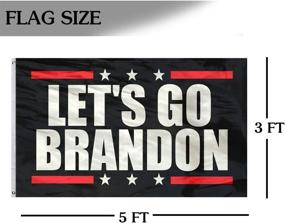 img 2 attached to Vibrant Let's Go Brandon and F*** Biden Flags - FJB Flag, 3x5FT 2 Pack - Ideal for Eye-Catching Outdoor and Indoor Decor