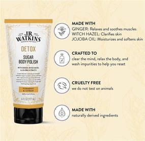 img 3 attached to J.R. Watkins Detox Sugar Body Polish with Turmeric & Citron, Natural Body Scrub to Soften & Cleanse, 6 oz
