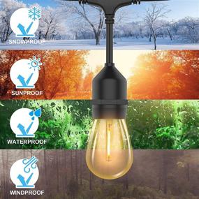 img 2 attached to 🌞 Solar Powered Simcasa 25FT S14 String Lights: Waterproof Commercial Grade Outdoor Edison Bulbs for Garden Yard Xmas