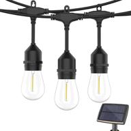 🌞 solar powered simcasa 25ft s14 string lights: waterproof commercial grade outdoor edison bulbs for garden yard xmas логотип