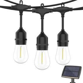 img 4 attached to 🌞 Solar Powered Simcasa 25FT S14 String Lights: Waterproof Commercial Grade Outdoor Edison Bulbs for Garden Yard Xmas