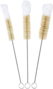 img 4 attached to Soft-Tip Cleaning Brush Set - HOME-X, Long Handle Soft Scrub Brush, Handy Crevice-Cleaning Tool, Glassware-Cleaning Brush Combo, Set of 3