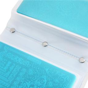 img 1 attached to 💅 JaneDream 20-Slot Nail Art Stamp Plate Stamping Plates Holder Storage Bag Case - Organizer for Stamps