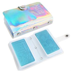 img 4 attached to 💅 JaneDream 20-Slot Nail Art Stamp Plate Stamping Plates Holder Storage Bag Case - Organizer for Stamps