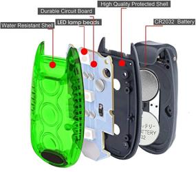 img 3 attached to 🔦 Eugar LED Safety Light: 4 Pack Strobe Lights for Runners, Stroller, Dogs, Bike - High Visibility Flashing Warning Clip On Light with Carabiner and CR