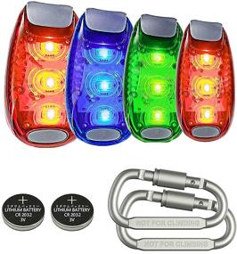 img 4 attached to 🔦 Eugar LED Safety Light: 4 Pack Strobe Lights for Runners, Stroller, Dogs, Bike - High Visibility Flashing Warning Clip On Light with Carabiner and CR