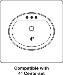 img 2 attached to 💧 KOHLER K-2991-4-0 Tresham Rectangle Self-Rimming Bathroom Sink, Centerset Faucet, White