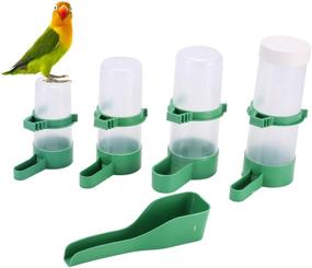 img 4 attached to 🐦 Convenient Automatic Bird Feeder Water Dispenser Set for Small Bird Pets - Lenlorry 5pcs