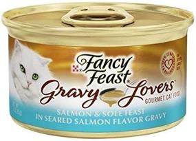 img 1 attached to 🐟 Fancy Feast Gravy Lovers Salmon & Sole Feast in Seared Salmon Gravy Cat Food - 3 oz, 12 Cans
