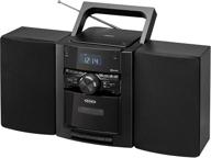 усилите свой музыкальный опыт с jensen cd785 bluetooth музыкальной системой cd-кассеты am/fm в элегантном черном цвете. логотип