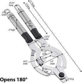 img 1 attached to 🔓 Leifheit Stainless Steel Lid and Jar Opener - Extra Wide Openings, Black/Silver