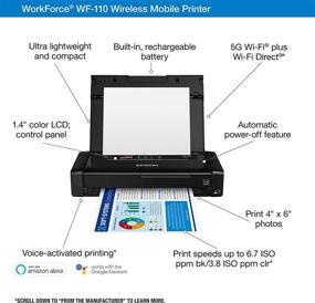 img 2 attached to 🖨️ Wireless Mobile Printer: Workforce WF-110