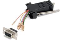 startech.com gc98ff black db9 to rj45 modular adapter - serial adapter for female db-9 to female rj-45 logo