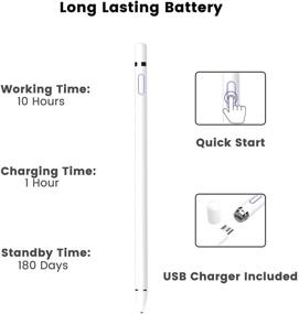 img 1 attached to 🖊️ Повысьте свой опыт работы с iPad с помощью универсального стилус-пена: совместимый с поколениями iPad 2/3/4/5/6/7/8, Pro 9.7/10.5/11/12.9, Air 1/2/3/4 и Mini 1/2/3/4/5.