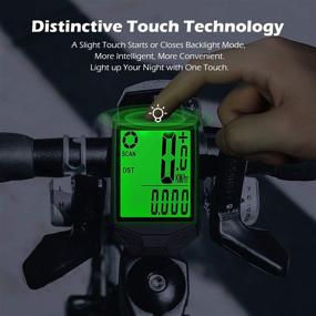 img 2 attached to 🚲 PRUNUS Bike Speedometer and Odometer: Wireless Waterproof Bicycle Computer for Outdoor Cycling and Fitness - LCD Screen, Touch Sensor Switch