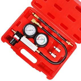 img 4 attached to JIFETOR Cylinder Leak Down Tester Kit with Dual Pressure Gauges - Professional Engine Compression Leakdown Detector Leak Test Set for Gasoline Engines, Suitable for Car Truck Motorcycle with 10 12 14mm Spark Plugs