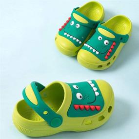 img 2 attached to 🦕 JACKSHIBO Toddler Sandals with Cartoon Dinosaur Design for Boys' Shoes