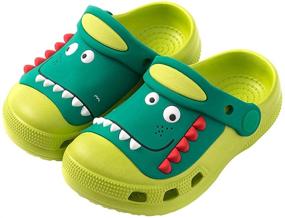 img 4 attached to 🦕 JACKSHIBO Toddler Sandals with Cartoon Dinosaur Design for Boys' Shoes