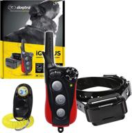 🐶 dogtra iq plus+ 400-yard range remote training collar - waterproof, rechargeable and shock/vibration - includes petstek dog training clicker logo