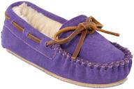 👶 cute and cozy minnetonka toddler moccasin slipper: cinnamon warmth for baby girls logo