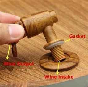 img 1 attached to 🍷 Home Whiskey Barrel Decanter Oak Aging Barrels - 5L Dispenser for Wine, Spirits, Beer, and Liquor (Retro Color)