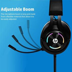 img 2 attached to 🎧 HP USB PC Gaming Headset with Microphone - 7.1 Virtual Surround Sound Game Headphones with Noise Cancelling Mic - Breathable Memory Foam Earpads & LED RGB Backlit - Compatible with Computer/Laptops/PC