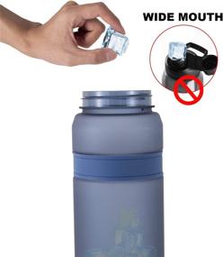 img 1 attached to 💧 Diller 28 oz BPA Free Plastic Water Bottle with Leak Proof Flip Top Lid and Straw, Ideal for Gym, Camping, Workouts, and Outdoors - Blue