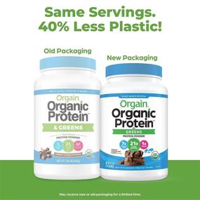img 1 attached to 🌱 Orgain Organic Protein & Greens Plant Based Protein Powder, Creamy Chocolate Fudge - 21g Protein, Vegan, Gluten Free, Non-GMO, 1.94 Lb, 1 Count (Packaging May Vary)