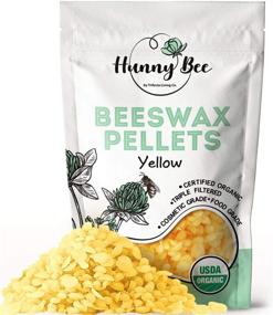 img 4 attached to 🐝 Organic HUNNYBEE Yellow Beeswax Pellets - (1lb) | Lip Balm, Cosmetic Grade, Food Grade, 100% Pure Beeswax Pastilles | Premium Filtered Beeswax Pellets