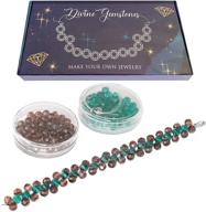 diy bracelet kit by divine gemstones: create stunning bracelets for women, teens, and adults. design one beautiful bracelet with ease. available in burgundy purple/green logo