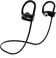 🎧 durable ipx7 waterproof sports earphones: tommley bluetooth headphones with hd sound, bass & mic - secure comfort fit earbuds for running - noise cancelling sweatproof headsets, 8 hrs playtime logo