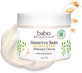 img 1 attached to Babo Botanicals Sensitive Baby Miracle Cream - Fragrance-Free Face & Body Moisturizer with Organic Calendula, Shea Butter, Coconut & Argan Oil - EWG Verified - 2 oz