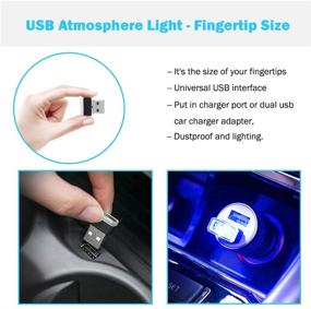img 2 attached to 🔵 BukNikis USB Simple Atmosphere Lights - Universal Car Interior Accessories Lamp (Blue, Pack of 2)