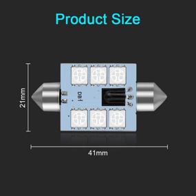 img 3 attached to 🌈 RGB LED Bulb 41mm 42mm 1.65 Inches 578 212-2 211-2 Festoon LED Bulbs,16 Colors Remote Control Dome Map Door Courtesy Trunk License Plate Lights Lamps