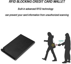 img 3 attached to Dinghao Blocking Aluminum Wallet Automatic Men's Accessories and Wallets, Card Cases & Money Organizers