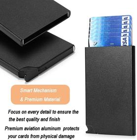 img 1 attached to Dinghao Blocking Aluminum Wallet Automatic Men's Accessories and Wallets, Card Cases & Money Organizers