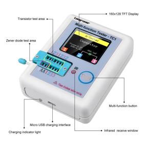 img 3 attached to 📊 Longruner Multi-function Tester 1.8 inch Colorful Display Pocketable TFT Backlight Transistor LCR-TC1 - Diode Triode Capacitor Resistor Transistor LCR ESR NPN PNP MOSFET LW21