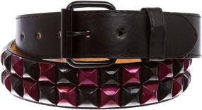 img 2 attached to Double Pyramid Studded Checker Leather
