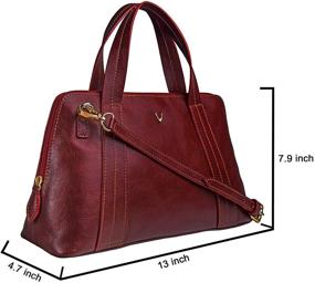 img 3 attached to Stylish & Versatile HIDESIGN Cerys Leather Satchel: Red Women's Handbags & Wallets