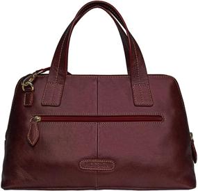 img 1 attached to Stylish & Versatile HIDESIGN Cerys Leather Satchel: Red Women's Handbags & Wallets