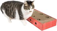 pawnie cardboard cat scratcher and resting lounge pad: eco-friendly, recyclable material for cats, great toy logo