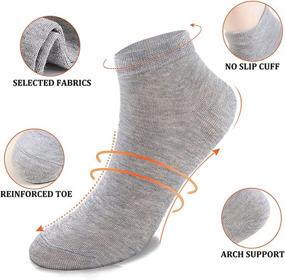 img 1 attached to 🧦 Charmking 8 Pairs Ankle Socks for Women - Non Slip, Cotton, No Show, Classic Low Cut Casual Socks